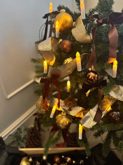 Brown Mixed-Tone European Glass Christmas Baubles – Mixed Sizes and Sets