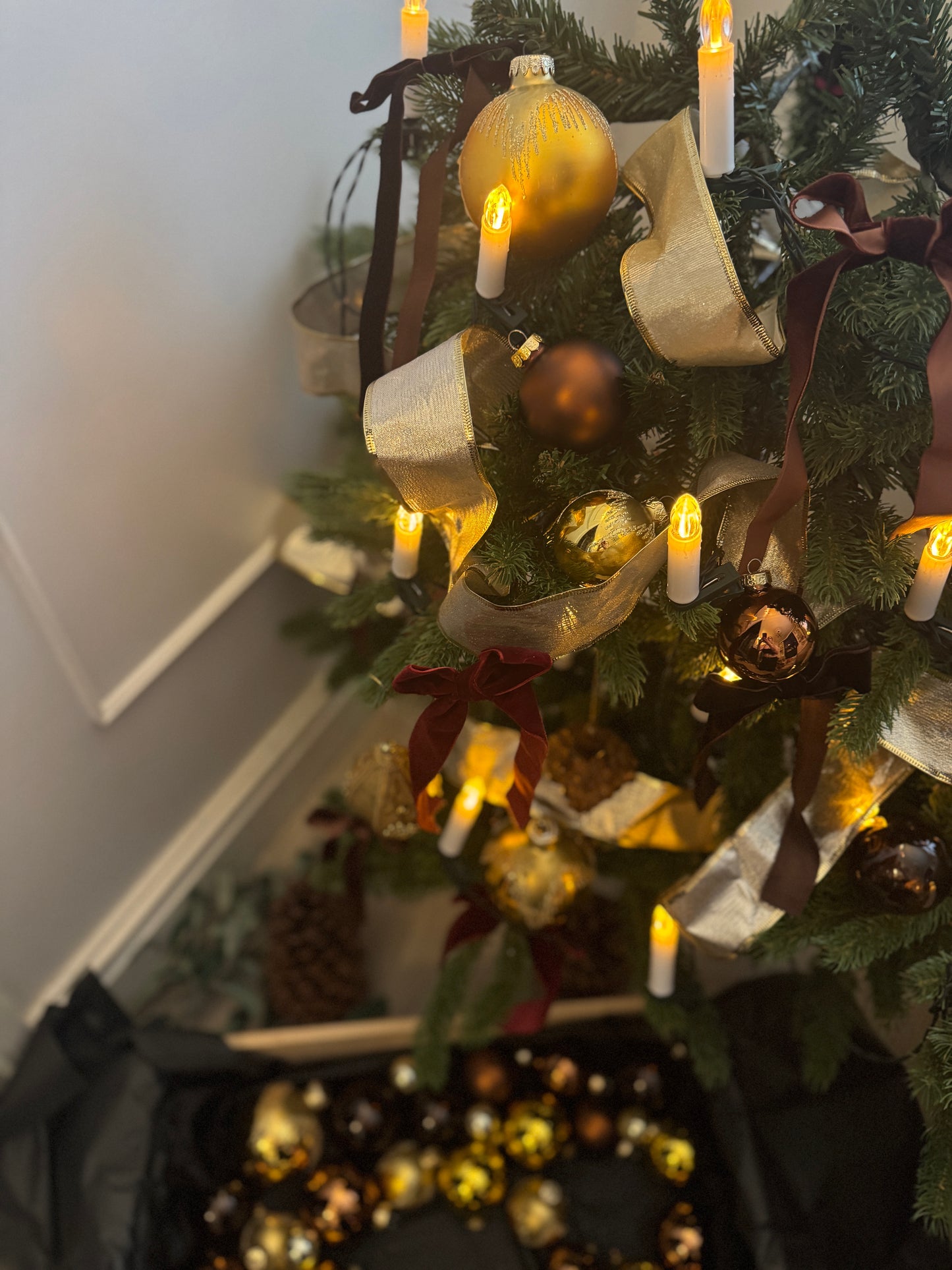 Brown Mixed-Tone European Glass Christmas Baubles – Mixed Sizes and Sets