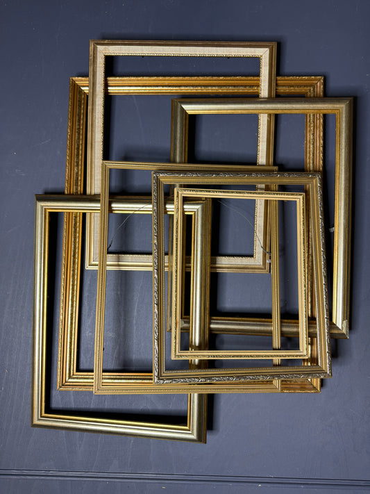 Job Lot Gold Gilt Vintage Frames for Frame Drop Walls