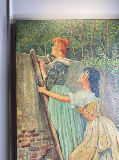 1957 Homage Oil by H. Hutchings -“Curiosity” from the Pears Annual Xmas 1892