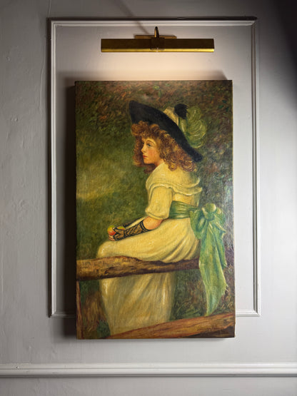 1957 Homage Oil Painting by H. Hutchings- A Daughter of Eve by Edward P. 1899