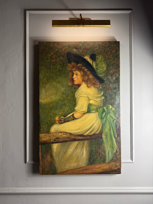 1957 Homage Oil Painting by H. Hutchings- A Daughter of Eve by Edward P. 1899