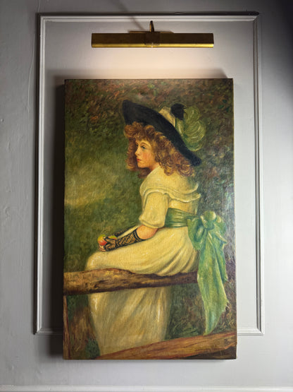 1957 Homage Oil Painting by H. Hutchings- A Daughter of Eve by Edward P. 1899
