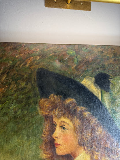 1957 Homage Oil Painting by H. Hutchings- A Daughter of Eve by Edward P. 1899