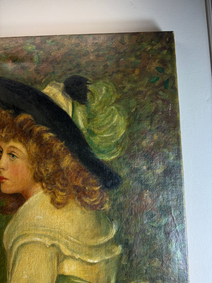 1957 Homage Oil Painting by H. Hutchings- A Daughter of Eve by Edward P. 1899