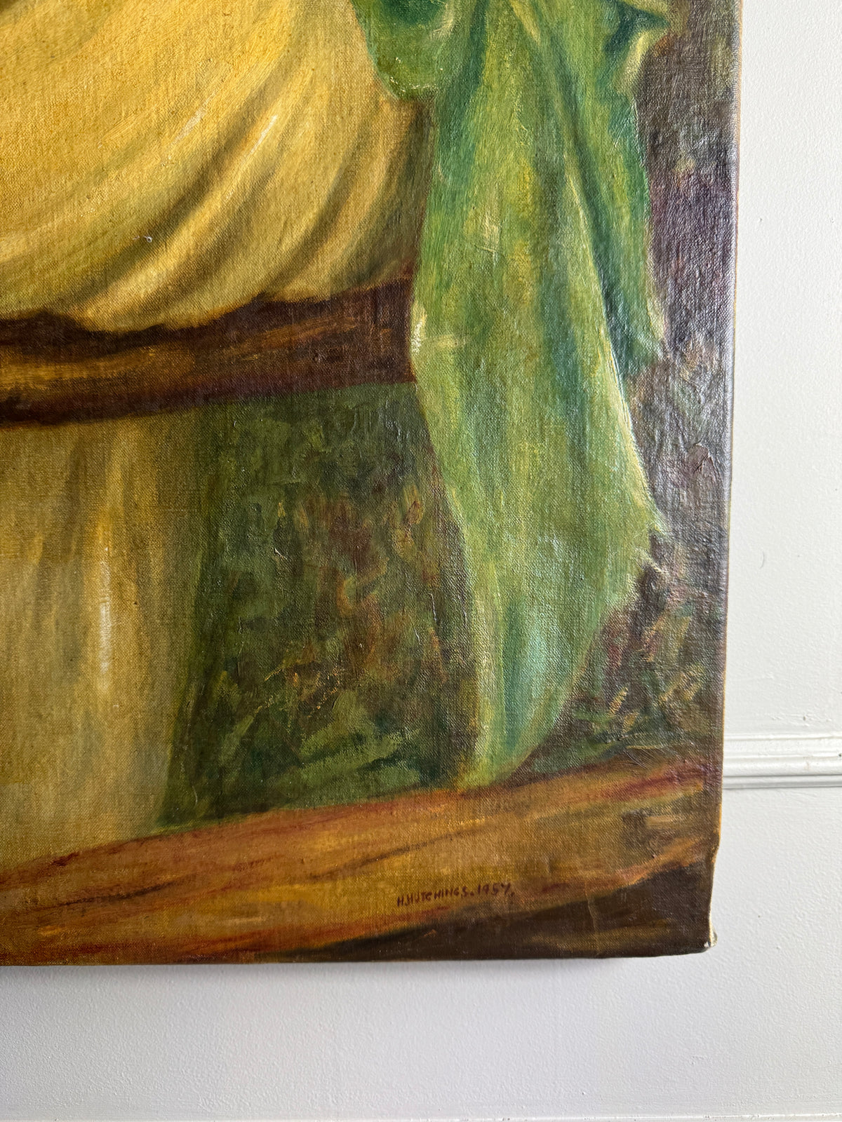 1957 Homage Oil Painting by H. Hutchings- A Daughter of Eve by Edward P. 1899