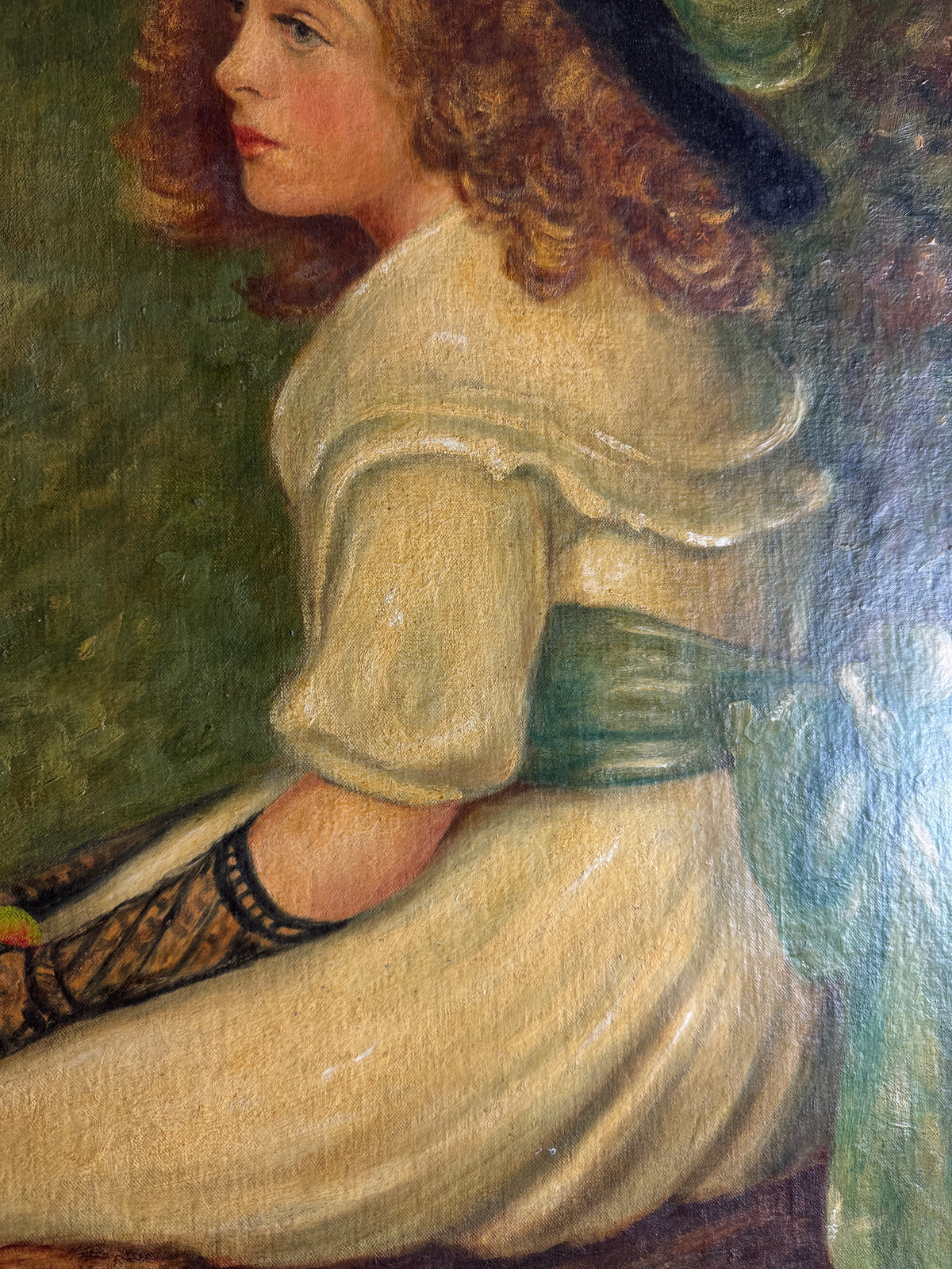 1957 Homage Oil Painting by H. Hutchings- A Daughter of Eve by Edward P. 1899