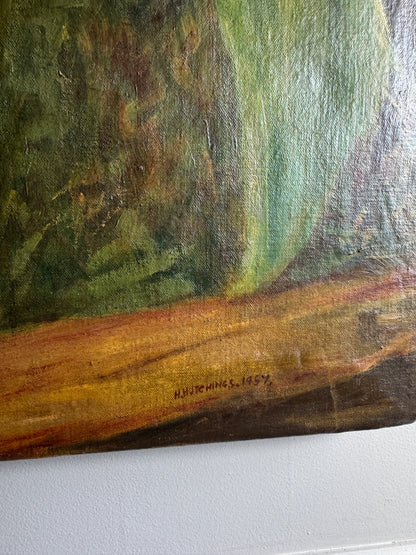 1957 Homage Oil Painting by H. Hutchings- A Daughter of Eve by Edward P. 1899