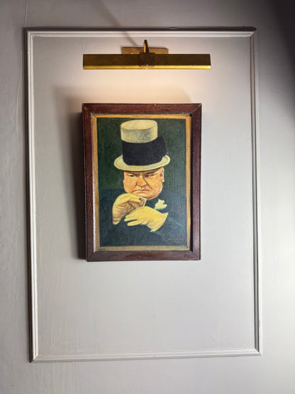 W.C. Fields – Characteristic Poker-Face Pose | 1945 Oil by H. Hutchings
