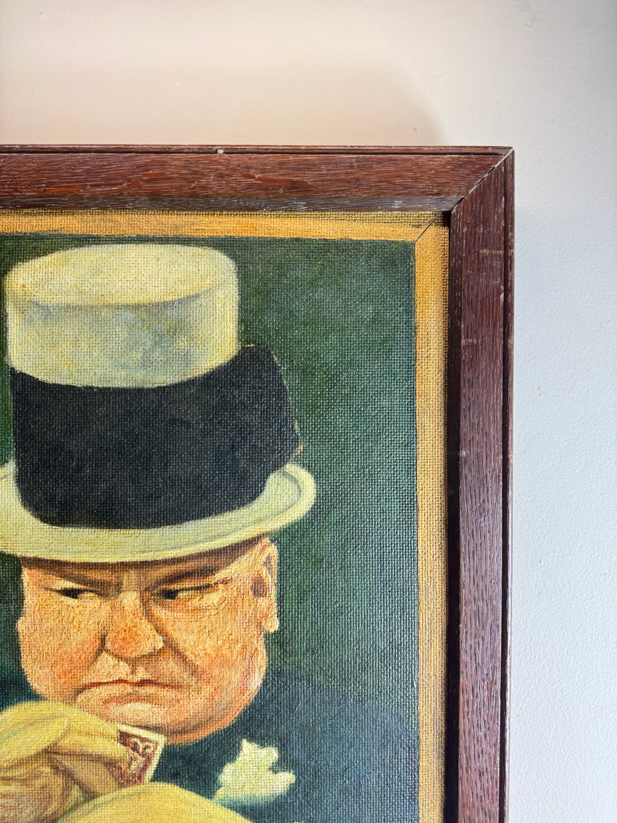 W.C. Fields – Characteristic Poker-Face Pose | 1945 Oil by H. Hutchings