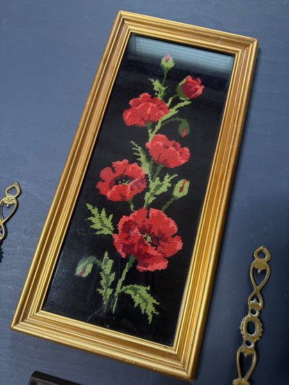 The Rose Parlour Vintage Gallery Wall Set : Brass Spoons , Embroidery