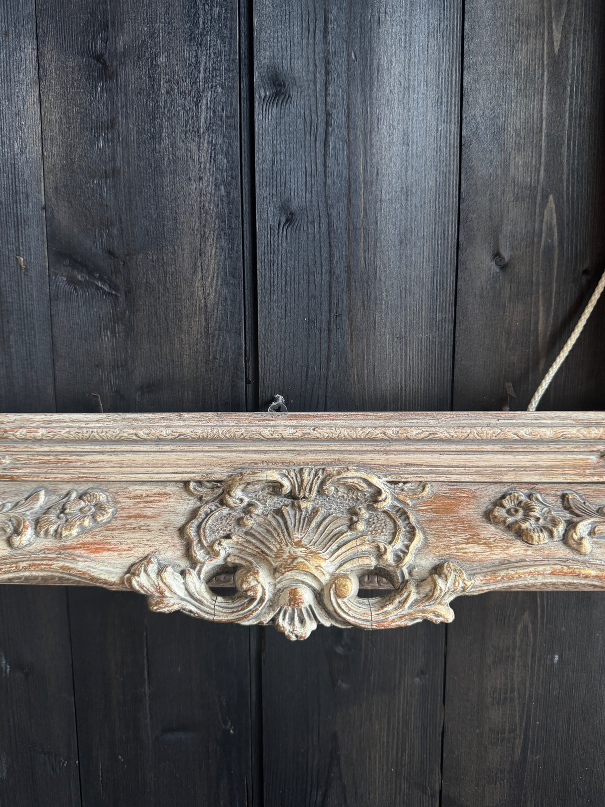 Distressed Ornate Louis Style Frame Collection – Gold & White Finish