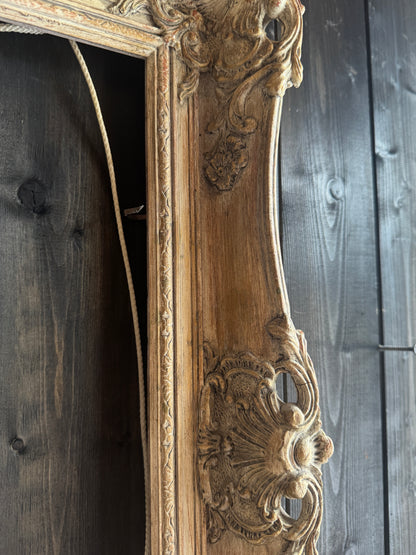 Distressed Ornate Louis Style Frame Collection – Gold & White Finish