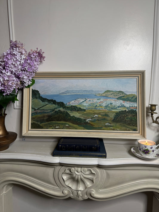 Vintage Original Oil Painting Impressionist - Colwyn bay by d.s Ankers