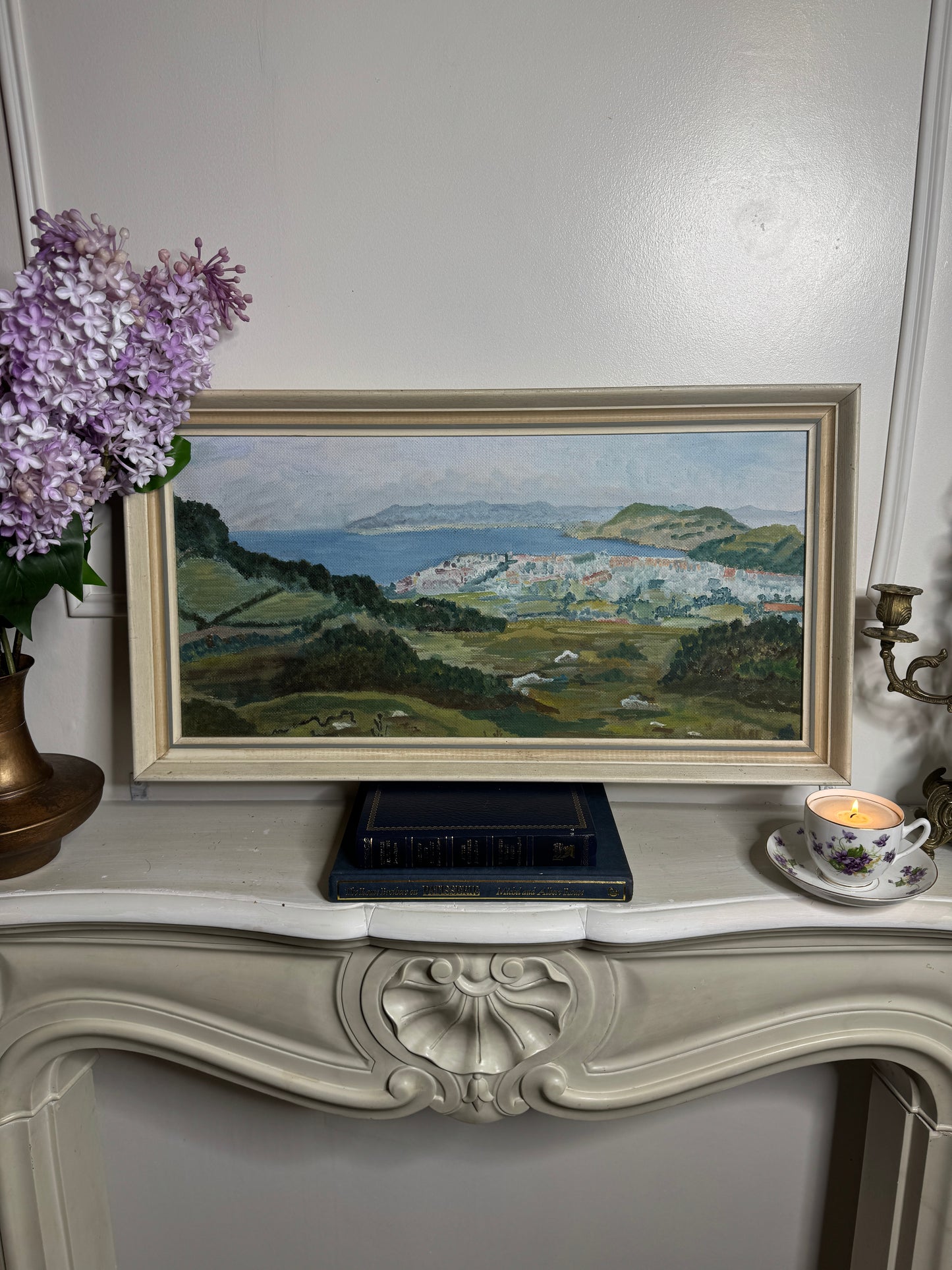 Vintage Original Oil Painting Impressionist - Colwyn bay by d.s Ankers