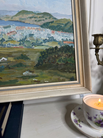 Vintage Original Oil Painting Impressionist - Colwyn bay by d.s Ankers
