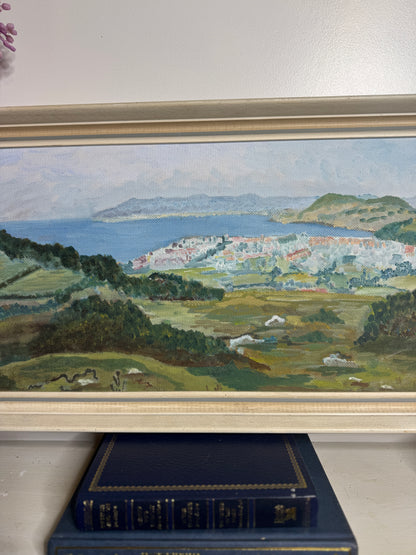 Vintage Original Oil Painting Impressionist - Colwyn bay by d.s Ankers