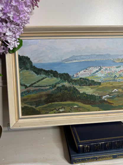 Vintage Original Oil Painting Impressionist - Colwyn bay by d.s Ankers