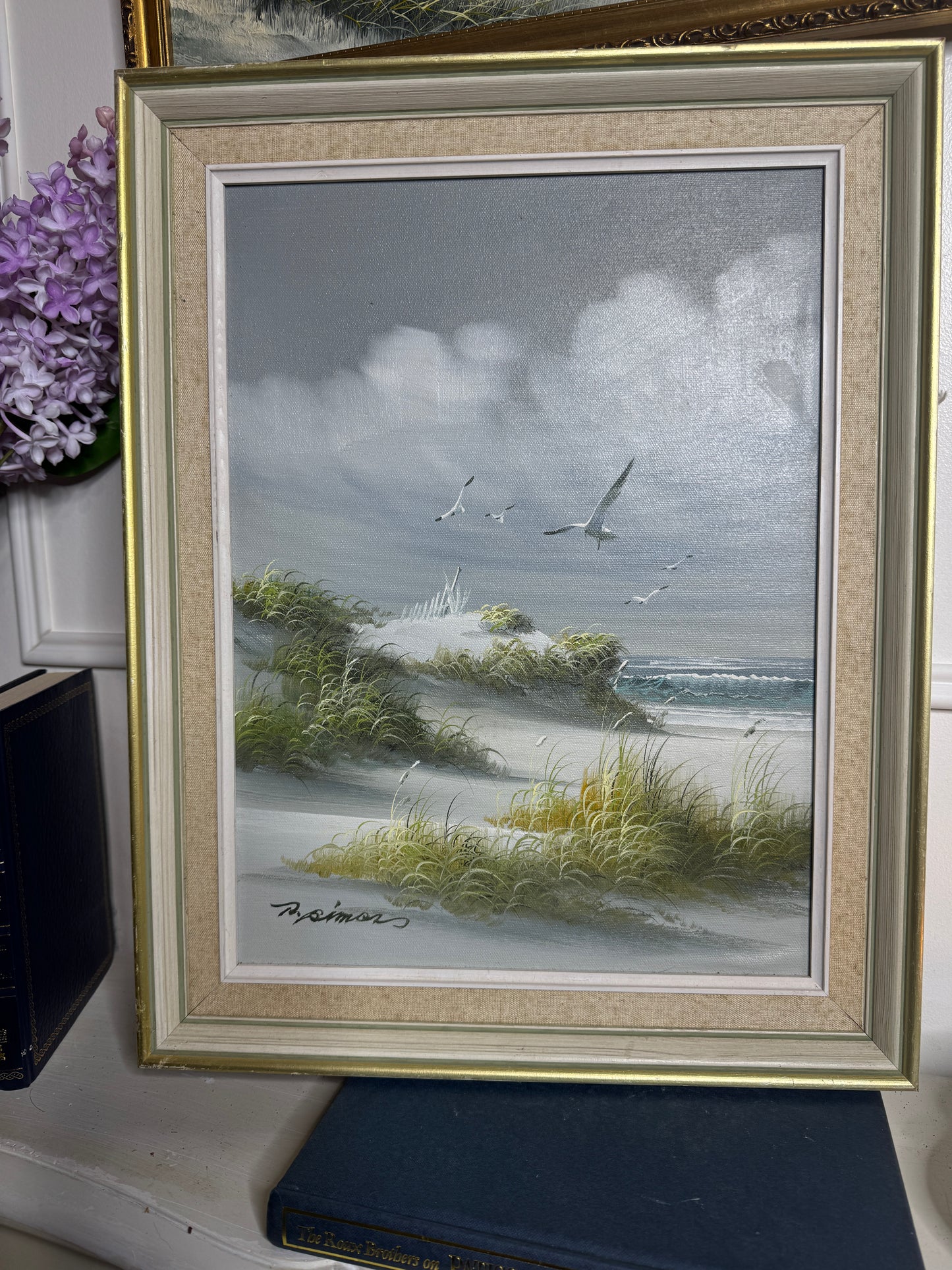 Vintage Lighthouse Seascape Scenery Oil Paintings - Coastal Wall Art