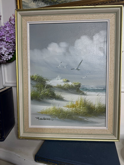 Vintage Lighthouse Seascape Scenery Oil Paintings - Coastal Wall Art