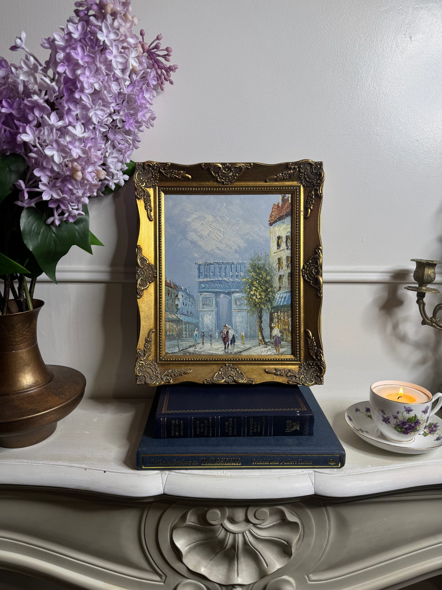 Vintage Ornate Extra Gallery Wall Set with Oil Paintings