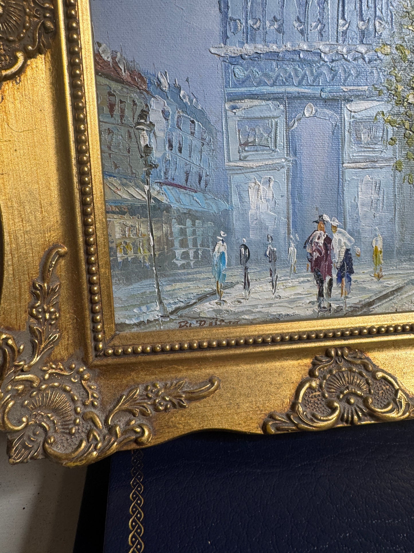 Vintage Ornate Extra Gallery Wall Set with Oil Paintings
