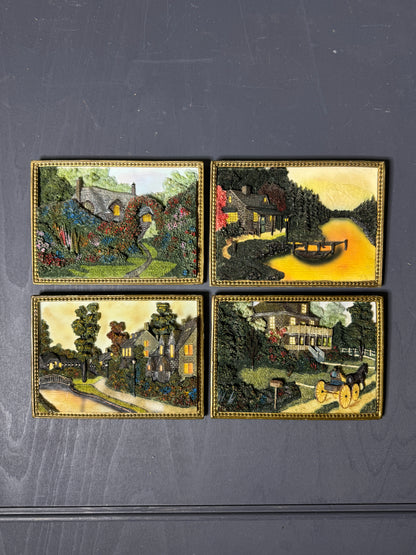 3D Hand-Painted Resin Floral Wall Plaques - Pick your Favourite
