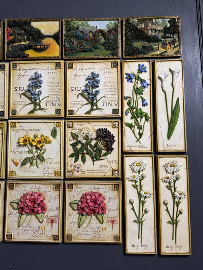 3D Hand-Painted Resin Floral Wall Plaques - Pick your Favourite