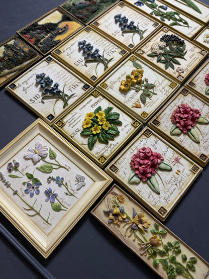 3D Hand-Painted Resin Floral Wall Plaques - Pick your Favourite