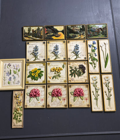 3D Hand-Painted Resin Floral Wall Plaques - Pick your Favourite