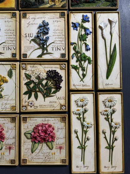 3D Hand-Painted Resin Floral Wall Plaques - Pick your Favourite