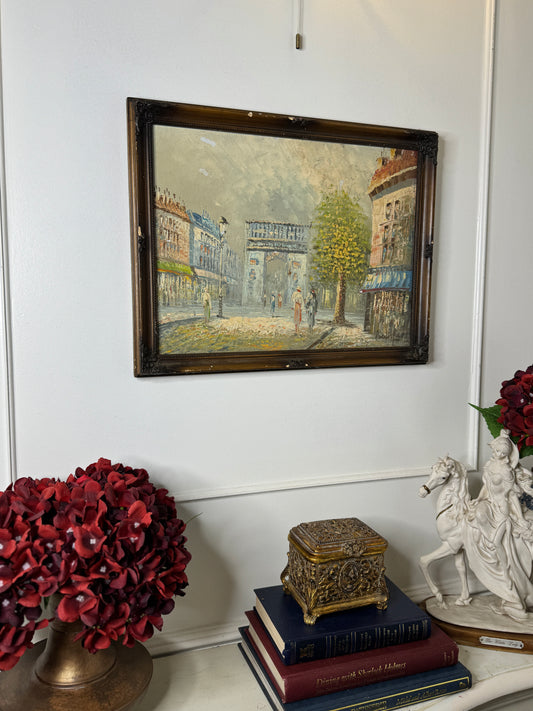 Signed BURNEY Impressionist Oil Painting – Ornate Wooden Frame