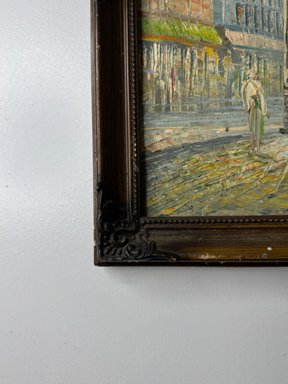 Signed BURNEY Impressionist Oil Painting – Ornate Wooden Frame