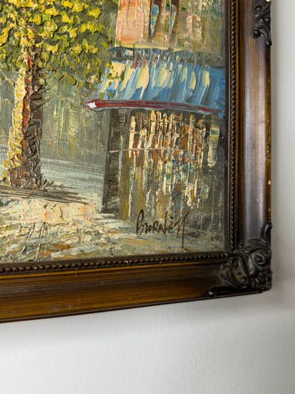Signed BURNEY Impressionist Oil Painting – Ornate Wooden Frame