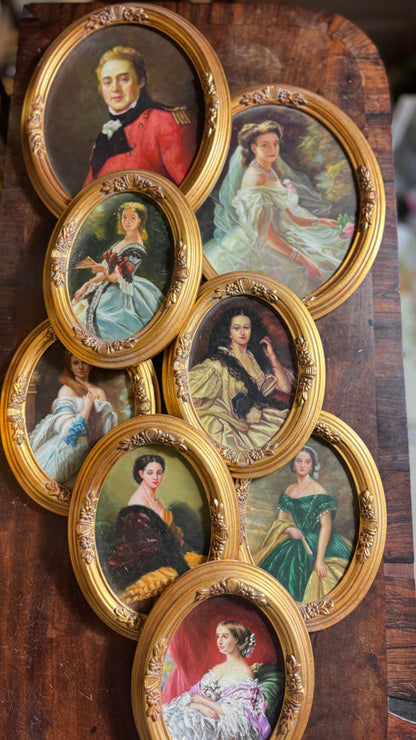 Vintage Oil Painting Portrait Collection in Gold Gilt Frames – Pick Your Favourite