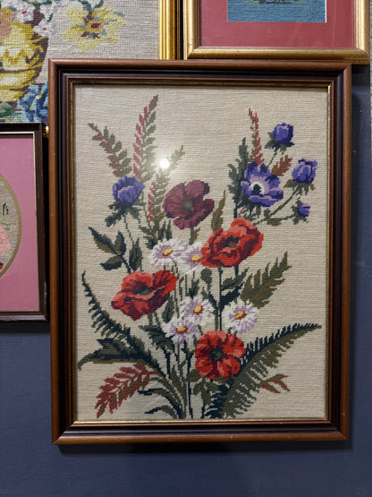 Vintage Embroidery Frame Gallery Set – Bright & Colourful Cottage Collection