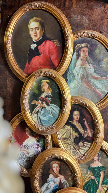 Vintage Oil Painting Portrait Collection in Gold Gilt Frames – Pick Your Favourite