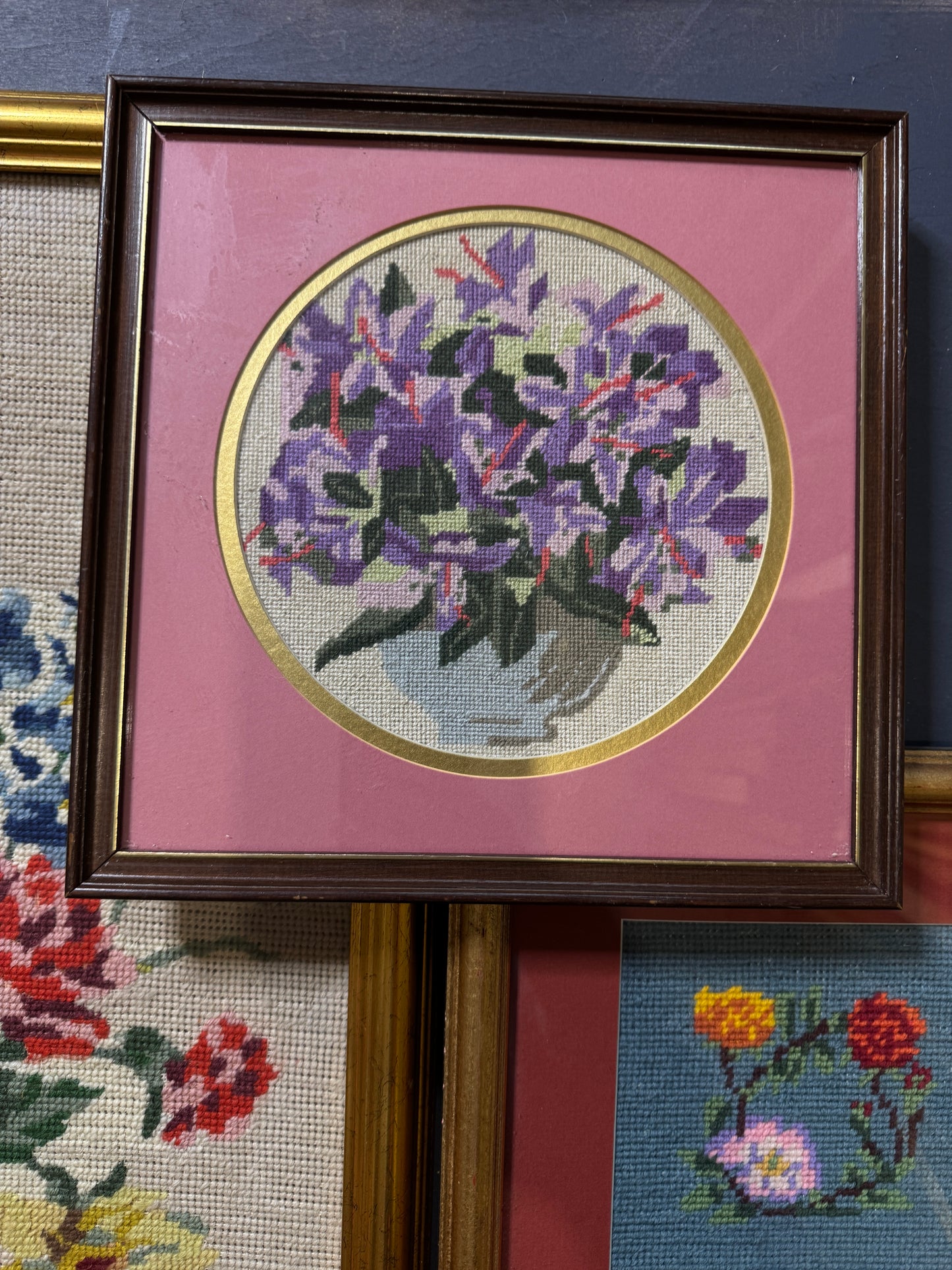 Vintage Embroidery Frame Gallery Set – Bright & Colourful Cottage Collection