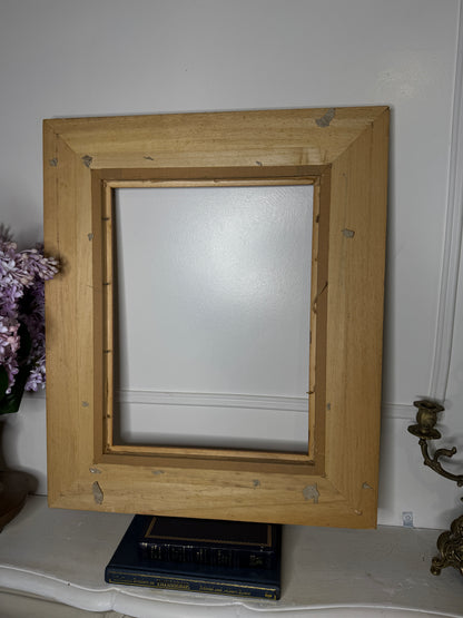 Vintage Gilt Light Pink & Beige Dusted French Chic-Style Ornate Frame: 63 x 53 cm