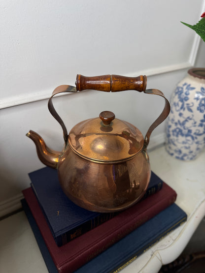Brass Vintage Teapot – Rustic Antique Teapot for Display