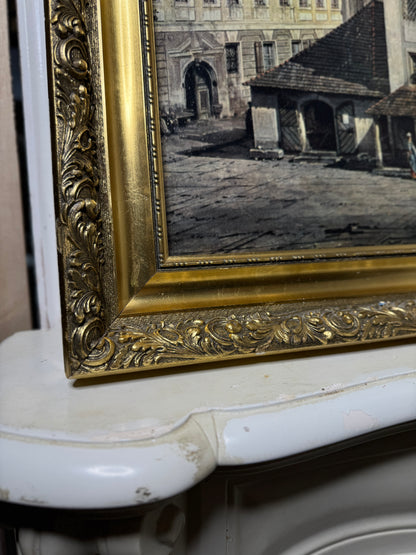 Extra Large - Antique Gold Flower Detailed Ornate Frame