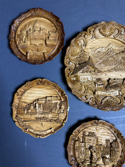 Alpine Charm – Wooden Rustic European Wooden Plaque Set