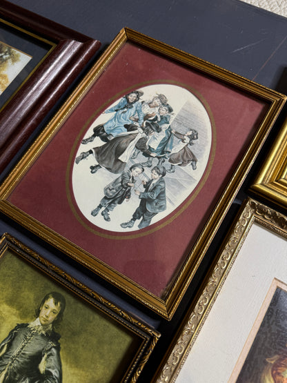 Classic Curiosities – 8-Piece Vintage Print Gallery in Mix of Frames