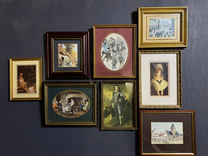 Classic Curiosities – 8-Piece Vintage Print Gallery in Mix of Frames