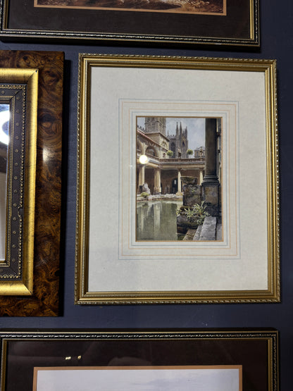 Timber & Gold – Rustic Gallery Wall with Accent Mirror
