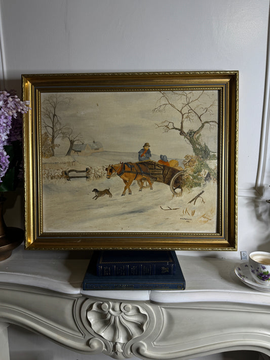 Large Original Oil Painting (1981) by N.G. Reynolds – UK Artist | Framed