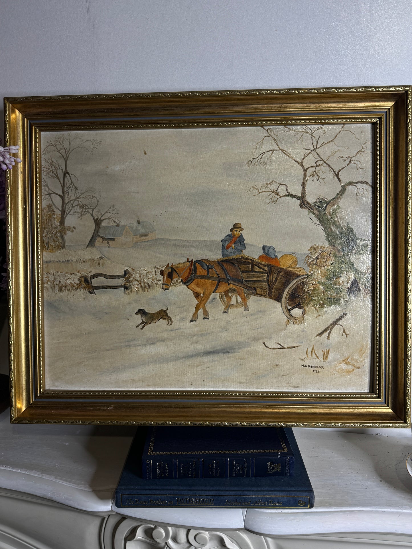 Large Original Oil Painting (1981) by N.G. Reynolds – UK Artist | Framed