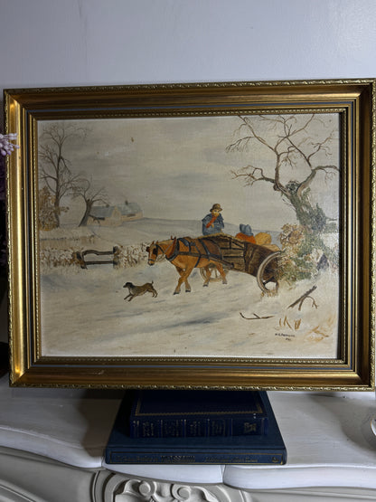 Large Original Oil Painting (1981) by N.G. Reynolds – UK Artist | Framed