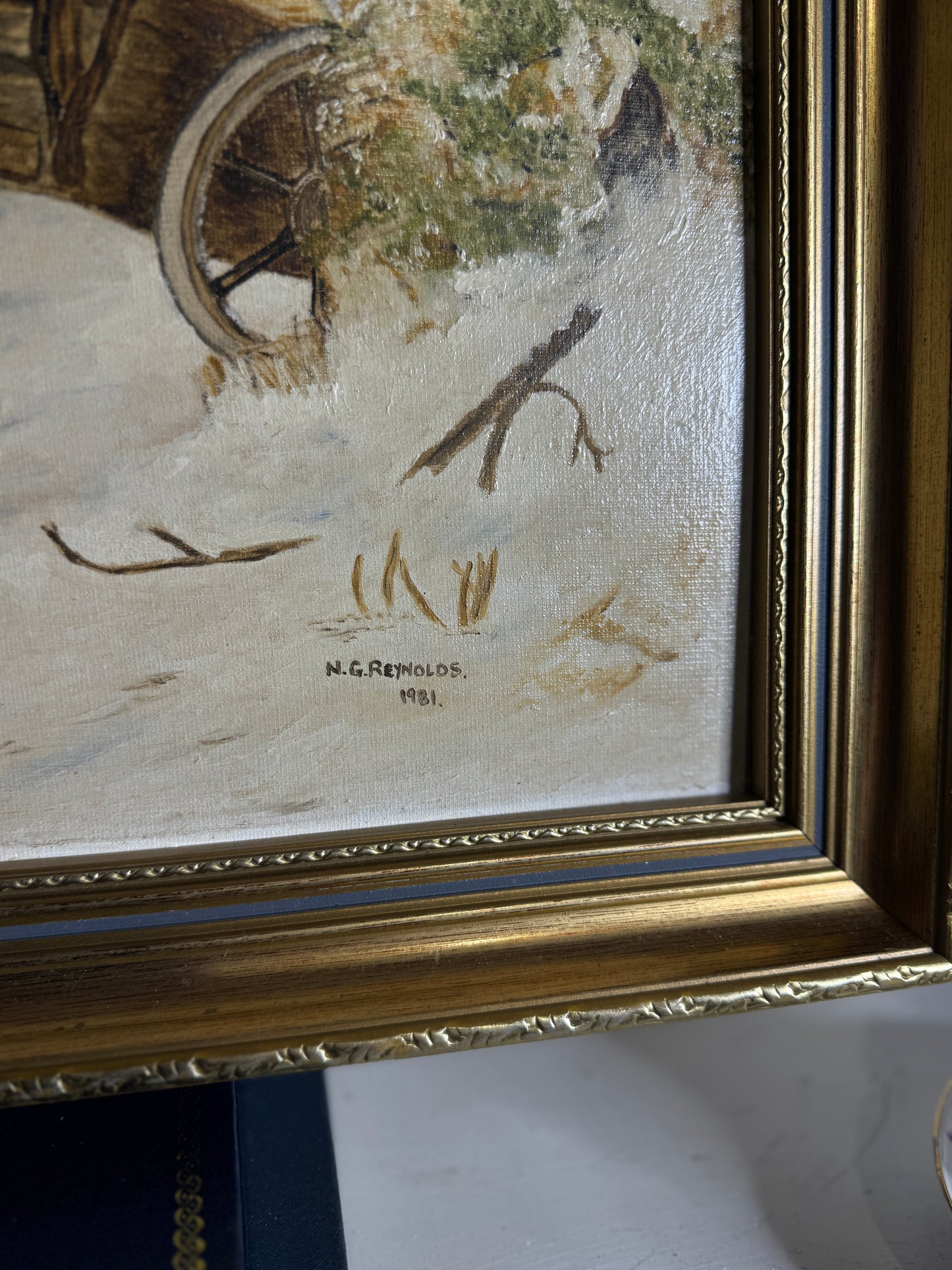 Large Original Oil Painting (1981) by N.G. Reynolds – UK Artist | Framed