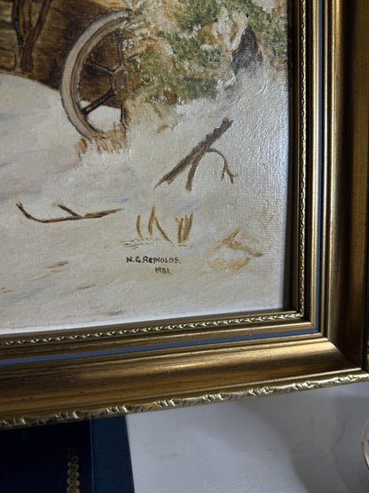 Large Original Oil Painting (1981) by N.G. Reynolds – UK Artist | Framed